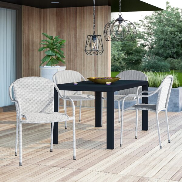 Belton Stacking Patio Dining Chair &amp; Reviews | Joss &amp; Main